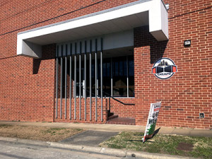Front door of Cheapo Self Storage in Burlington, North Carolina